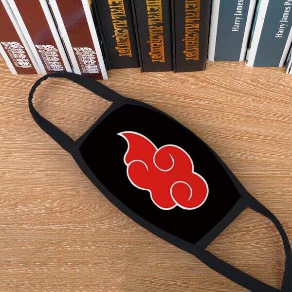 Akatsuki Mask Red Cloud Sign Cosplay Props Face Accessories Half Face Keep Warm Windproof Breathable Masks 2