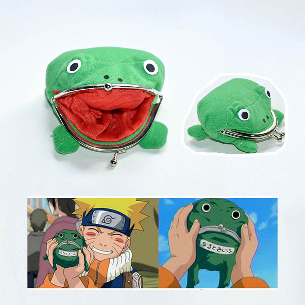 Anime Coin Purse Green Frog Bag Funny Cute Little Stuff Money Bags Cartoon Gift 3