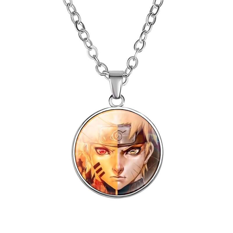 New Anime Naruto Sharingan Necklace For Men Chain Jewelry Accessories Uchiha Itachi Cosplay Pendant Kids Toys Cartoon Boys Gift 3