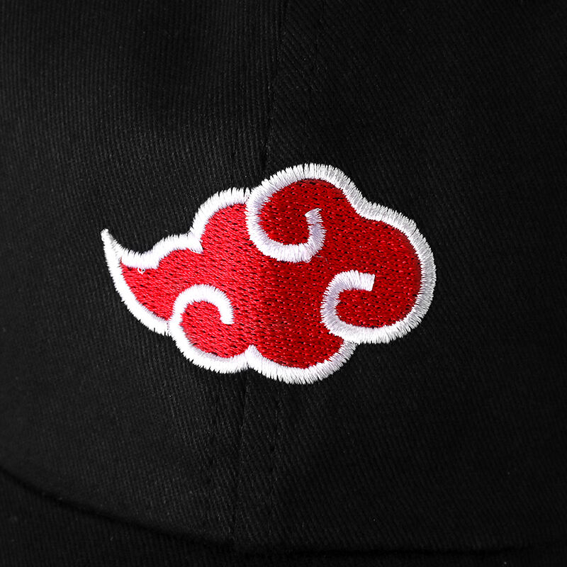 Akatsuki Hat NARUTO Cotton Cap Japanese Akatsuki Logo Anime Dad Hat Uchiha Family Logo Embroidery Baseball Caps Black Snapback Hat 6
