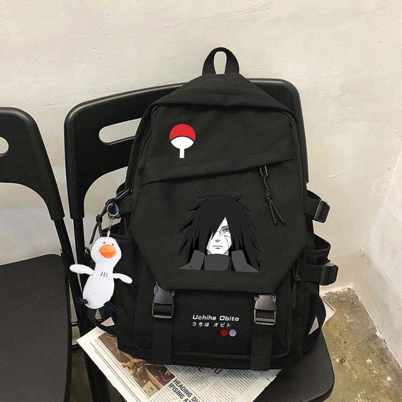 Anime Backpack Uzumaki Uchiha Sasuke Ltachi Hatake Kakash Akatsuki Student School Shoulder Bag Teentage Laptop Travel Rucksack 4