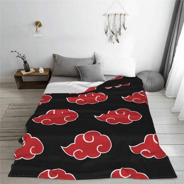 Japan Anime Akatsuki Clouds Blankets Flannel Winter Konoha Neji Breathable Soft Throw Blanket for Sofa Office Quilt Bedspreads 2