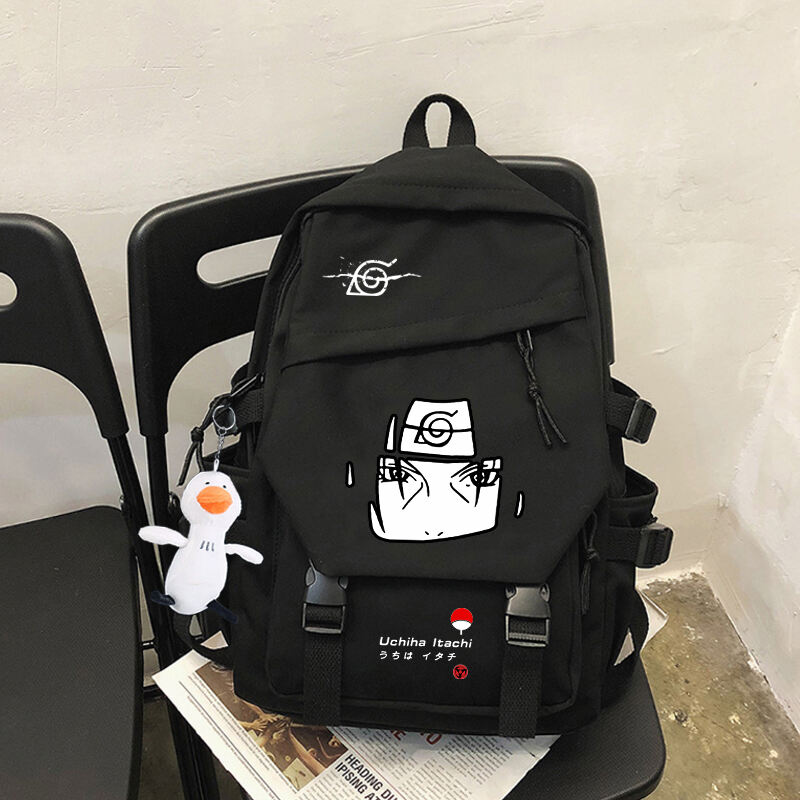 Anime Backpack Uzumaki Uchiha Sasuke Ltachi Hatake Kakash Akatsuki Student School Shoulder Bag Teentage Laptop Travel Rucksack 1