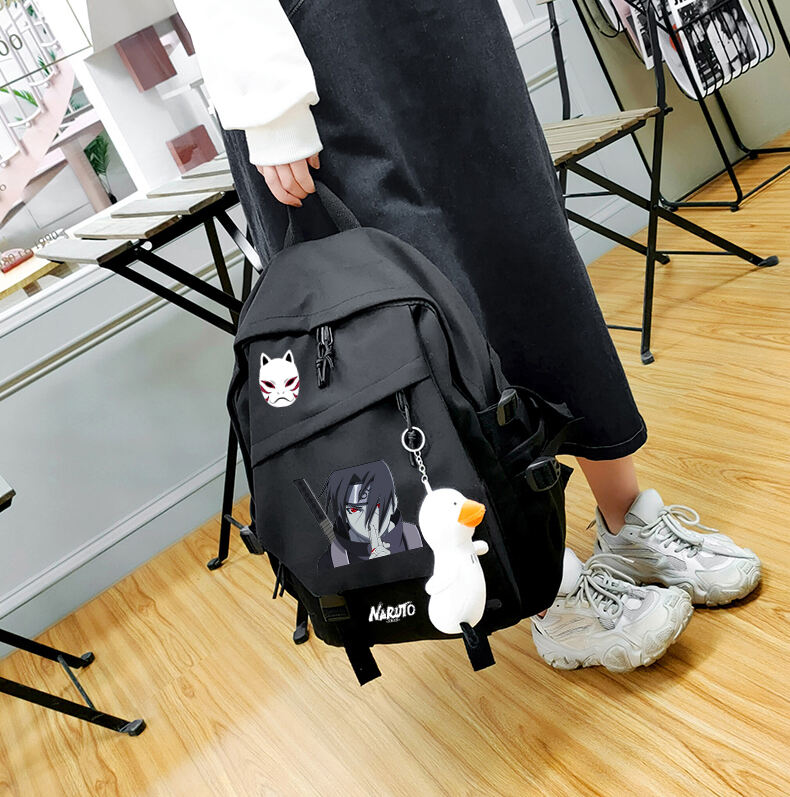 Anime Backpack Uzumaki Uchiha Sasuke Ltachi Hatake Kakash Akatsuki Student School Shoulder Bag Teentage Laptop Travel Rucksack 5