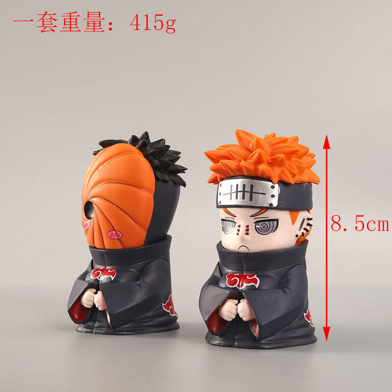 6pcs Set 9CM Anime Naruto Figure Action Figures Q Version Akatsuki Uchiha Itachi Pain Figure Decoration Model Kids Toys Gift 3