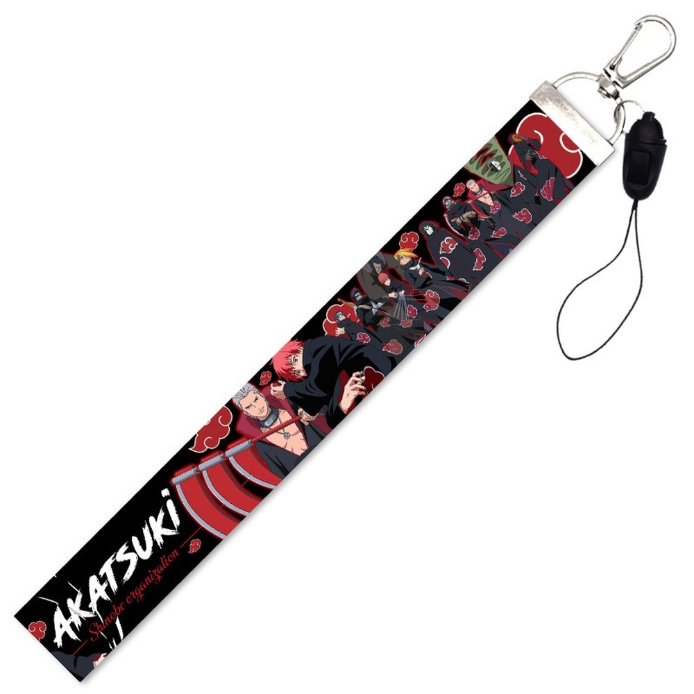 Akatsuki Keychain Narutos Anime Trinkets Accessories Key Chain Phone Charm Id Card Bag Backpack Lanyard Women Jewelry Men Gift 6