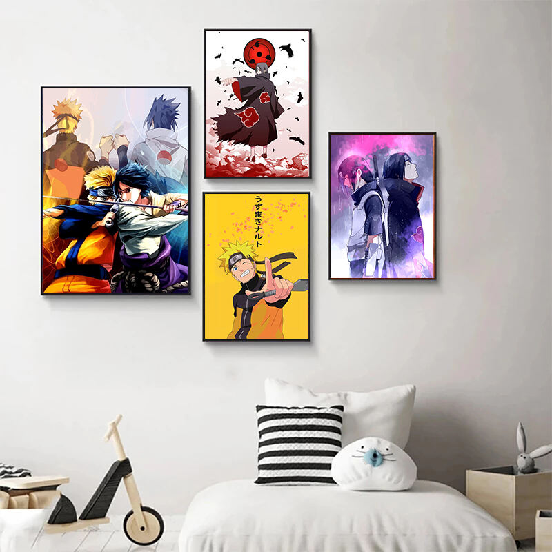 Japanese Anime Itachi and Sasuke Aesthetic Poster Canvas Wall Art Painting Decor Pictures Living Room Home Decoration Prints 4