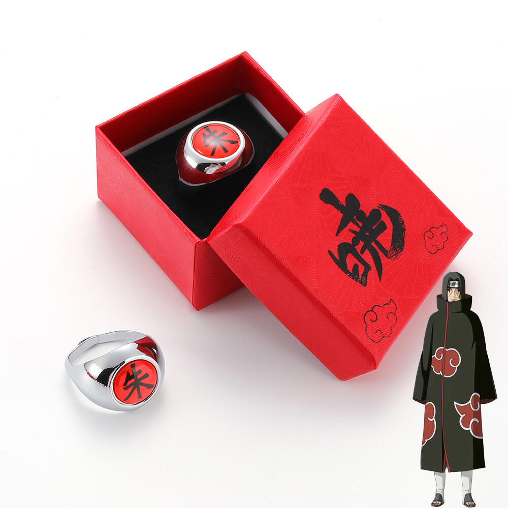 Naruto Shippuden Red Sharingan Eye Akatsuki Metal Ring Sasuke Itachi Uchiha 